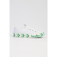 Benetton Benetton® | BN-30635-3409 Beyaz Yesil-Çocuk Spor Ayakkabı