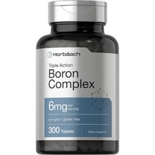 Horbaach Horbäach Triple Boron Complex 6 Mg | 300 Tablets | Vegetarian  Non-Gmo & Gluten Free | Triple Action Boron Citrate  Boron Glycinate  Boron Asparate