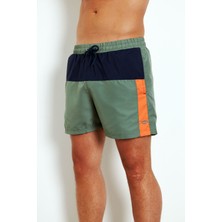 Enrico Ferry Erkek Haki Mıcropoly Kumaş Cepli File Astarlı Hızlı Kuruyan Deniz Şortu EDY2499H