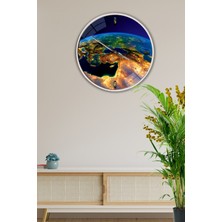 Emya Home Dünya Duvar Saati - 29 cm