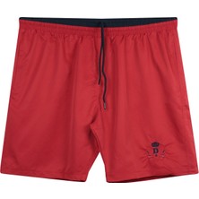 Maruf Shop Erkek Büyük Beden 115 KILO-194 Kilo Arası Için Uygun Deniz Şortu Dekons Kırmızı