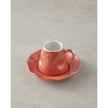 English Home Felix New Bone China Kahve Fincan Takımı 4 Parça 2 Kişilikterracotta