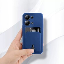 Xiaomi Redmi Note 13 Pro 5g Uyumlu Kılıf Zebana Kartlıklı Sweet Yumuşak Silikon Kılıf Mavi