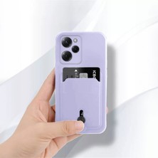 Xiaomi Poco X5 Pro 5g Uyumlu Kılıf Zebana Kartlıklı Sweet Yumuşak Silikon Kılıf Lila