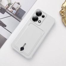 Xiaomi Redmi Note 13 Pro 4g Uyumlu Kılıf Zebana Kartlıklı Sweet Yumuşak Silikon Kılıf Beyaz