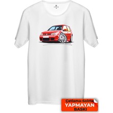Çakılap Vw Golf 4 Baskılı Tişört Unisex, Premium Kalite (Rgl-Otmbl-Vw)