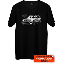 Çakılap Vw Golf 2 Baskılı Tişört Unisex, Premium Kalite (Rgl-Otmbl-Vw)