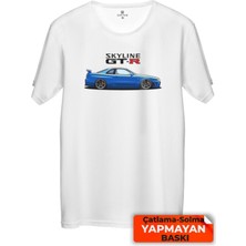 Çakılap Nissan Gtr-34  Baskılı Tişört Unisex, Premium Kalite (Rgl-Otmbl-Nssn)