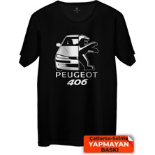 Çakılap Peugeot 406 Baskılı Tişört Unisex, Premium Kalite (Rgl-Otmbl-Pgt)