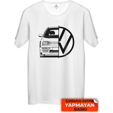 Çakılap Vw Golf 3 Baskılı Tişört Unisex, Premium Kalite (Rgl-Otmbl-Vw)