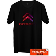 Çakılap Citroen Logo Baskılı Tişört Unisex, Premium Kalite (Rgl-Otmbl-Ctrn)