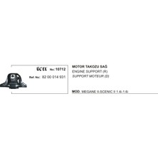 Motor Takozu Sağ 10712 Megane-Iı Scenıc-Iı 8200014931 8200014931 Gold