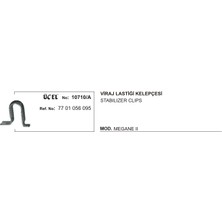 Viraj Lastiği Kelepçesi 10710A Megane-Iı 7701056095 7701056095 Gold