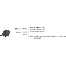 Motor Takozu 41524 Partner Yağlı Hidrolik 1844.75 1844.42 184475 184442 Gold