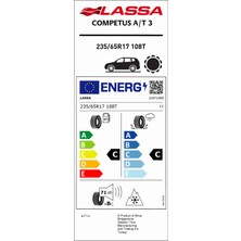 Lassa 235/65 R17 108T Xl Competus A/T 3 4 Mevsim Suv Lastiği (Üretim Yılı: 2024)