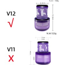 Humble Adet Yıkanabilir Hepa Filtre V12 Algılama Ince Mutlak Toplam Temiz Elektrikli Süpürge Yedek Parça Aksesuarları (Yurt Dışından)