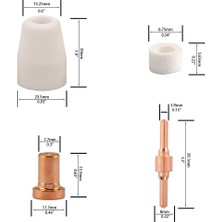 Humble 150 Adet Pt-31 Genişletilmiş Hava Plazma Kesme Memesi Elektrot Sarf Malzemeleri Cut-40 CUT-50D CT-312 Için Fit (Yurt Dışından)