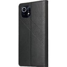 Mays Boutique Xiaomi 11 Kickstand Üç Kart Yuvaları Premium Deri 4 Için Flip Case (Yurt Dışından)