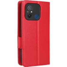 Mays Boutique Xiaomi Redmi 12C Kart Yuvaları Tutucu Cüzdan Pu Deri Yan Toka (Yurt Dışından)