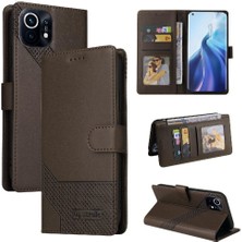 Mays Boutique Xiaomi 11 Kickstand Üç Kart Yuvaları Premium Deri 4 Için Flip Case (Yurt Dışından)