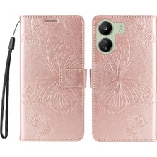 Mays Boutique Kart Yuvası Standı ile Xiaomi Redmi 13C 4g Için Kılıf Pu Deri Kapak Çevirin (Yurt Dışından)