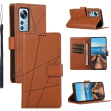 Mays Boutique Xiaomi 12 Için Flip Case Darbeye Şok Emici Kickstand Üç Kart (Yurt Dışından)