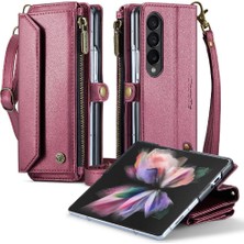 Mays Boutique Samsung Galaxy Z Için Crossbody Durumda Kat 3 5g Kılıf Cüzdan Fermuar Faturaları Için (Yurt Dışından)