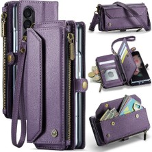 Mays Boutique Samsung Galaxy Z Için Crossbody Durumda Kat 3 5g Kılıf Cüzdan Fermuar Faturaları Için (Yurt Dışından)