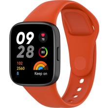 Cupcase Xiaomi Redmi Watch 3 Uyumlu Krd-81 Uyumlu Kordon Zore - Turuncu