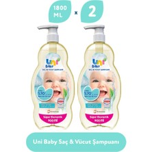 Uni Baby Şampuan 900ML Boyasız Pompalı Bebekler Için 2 Li Set
