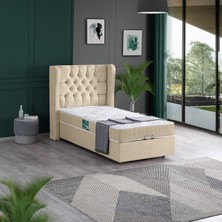 Setay Riga Tek Kişilik İkili Set Baza Başlık - Krem