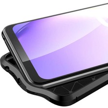 Kilifone - Vivo Y11S Uyumlu Kılıf Deri Görünümlü Auto Focus Karbon Niss Silikon Kapak