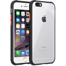 Kilifolsun - iPhone 6 / 6s Uyumlu Kılıf ​​kenarları Tırtıklı Renkli Düğmeli Kaff Kapak