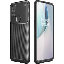 Kilifolsun - One Plus Nord N10 5g Uyumlu Kılıf Auto Focus Negro Karbon Silikon Kapak