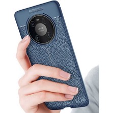 Kilifolsun - Huawei Mate 40 Pro Uyumlu Kılıf Deri Görünümlü Auto Focus Karbon Niss Silikon Kapak