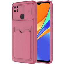 Kilifolsun - Xiaomi Redmi 9c Uyumlu Kılıf ​slayt Sürgülü Kart Bölmeli Kartix Kapak