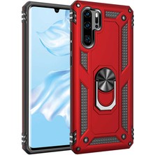 Kilifolsun - Huawei P30 Pro Uyumlu Kılıf Yüzüklü Çift Katman Zırh Tank Vega Kapak