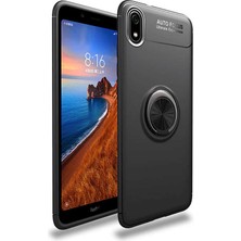 Kilifolsun - Xiaomi Redmi 7A Uyumlu Kılıf Yüzüklü Auto Focus Ravel Karbon Silikon Kapak