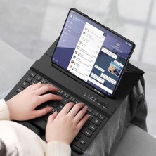 Kilifolsun - Galaxy Z Fold 3 Uyumlu Kılıf Standlı Bluetooth Klavyeli Kıpta Keyboard Set Kılıf