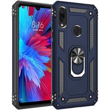 Kilifolsun - Xiaomi Redmi Note 7 Uyumlu Kılıf Yüzüklü Çift Katman Zırh Tank Vega Kapak