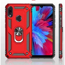 Kilifolsun - Xiaomi Redmi Note 7 Uyumlu Kılıf Yüzüklü Çift Katman Zırh Tank Vega Kapak