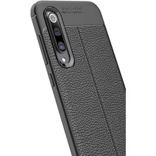 Kilifolsun - Xiaomi Mi 9 Uyumlu Kılıf Deri Görünümlü Auto Focus Karbon Niss Silikon Kapak