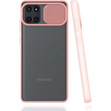 Kilifolsun - Galaxy A81 (Note 10 Lite) Uyumlu Kılıf Slayt Sürgülü Arkası Buzlu Lensi Kapak