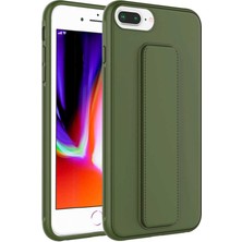 Kilifolsun - iPhone 7 Plus Uyumlu Kılıf Mat Koruyucu El Tutacaklı Stand Olabilen Qstand Kapak