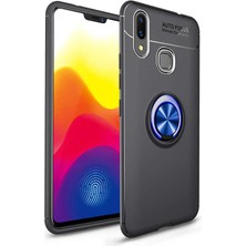 Kilifolsun - Xiaomi Mi Max 3 Uyumlu Kılıf Yüzüklü Auto Focus Ravel Karbon Silikon Kapak