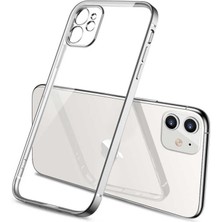 Kilifolsun - iPhone 11 Uyumlu Kılıf Arkası Şeffaf Kenarı Electroplating Gbox Kapak