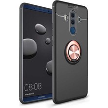 Kilifolsun - Huawei Mate 10 Pro Uyumlu Kılıf Yüzüklü Auto Focus Ravel Karbon Silikon Kapak