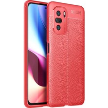 Kilifolsun - Xiaomi Redmi K40 Uyumlu Kılıf Deri Görünümlü Auto Focus Karbon Niss Silikon Kapak