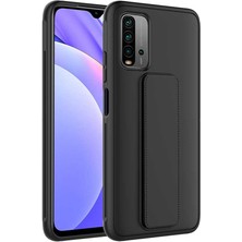 Kilifolsun - Xiaomi Redmi 9t Uyumlu Kılıf Mat Koruyucu El Tutacaklı Stand Olabilen Qstand Kapak