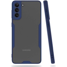 Kilifolsun - Galaxy S21 Uyumlu Kılıf Kenarı Renkli Arkası Şeffaf Parfe Kapak